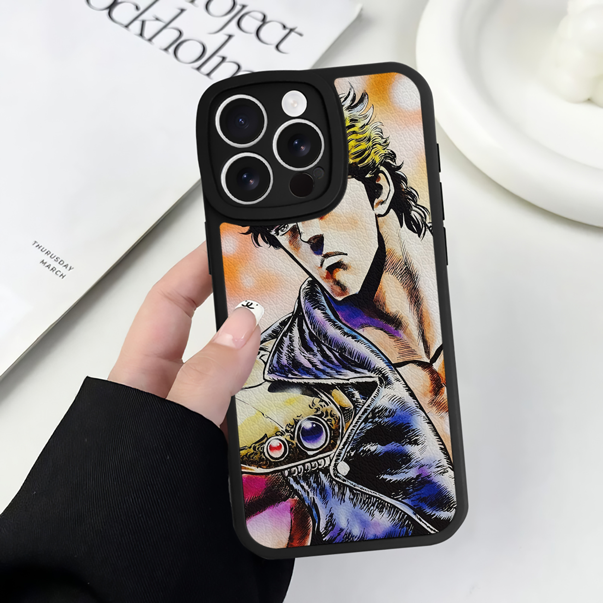 （画像用） 北斗の拳 Fist of the North Star 【iPhone 16シリーズ対応】シリコンスマホケース（レザー調） 材質：シリコン